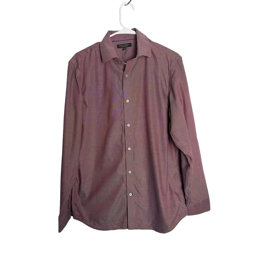 Banana Republic Men's Non-Iron Slim Fit Button Down Shirt Size M